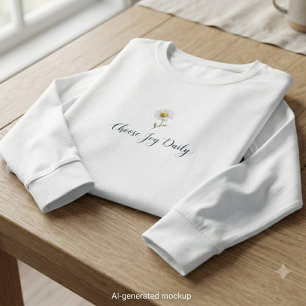 Wähle täglich Freude Weiße Daisy Ästhetik T-Shirt