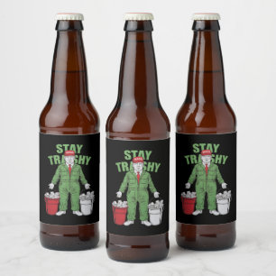 Wähle Trump Müllmann Bleib Schmutzig 2024 Wahl  Bierflaschenetikett