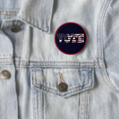 Wähle USA-Flagge Blau-Rot-Design Button (Beispiel)