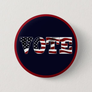 Wähle USA-Flagge Blau-Rot-Design Button