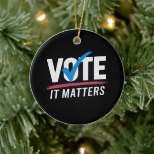 Wahlen 2024 Die Politik der Demokraten Keramik Ornament