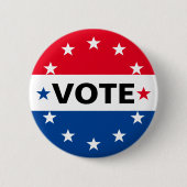 Wahlen Amerika Politisch Red White Blue Button (Vorderseite)
