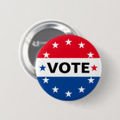 Wahlen Amerika Politisch Red White Blue Button (Vorne & Hinten)