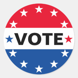 Wahlen Amerika Politisch Red White Blue Runder Aufkleber