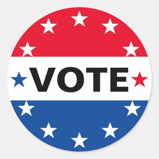 Wahlen Amerika Politisch Red White Blue Runder Aufkleber (Vorderseite)