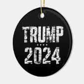 Wahlen Behielt Amerika Großer Trump 2024 Keramik Ornament (Links)