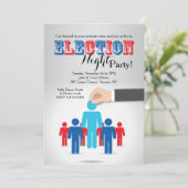 Wählen einer Bewerberwahl-Party Einladung (Stehend Vorderseite)