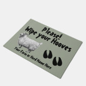 WÄHLEN FARBE Angora Ziege Wischen Sie Ihre Hooves Fußmatte (Schrägansicht)