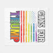 Wahlen für Trump LGBT Pride Gay Rainbow Flag Fleecedecke (Vorderseite (Horizontal))