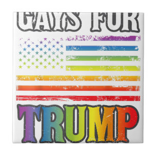 Wahlen für Trump LGBT Pride Gay Rainbow Flag Fliese