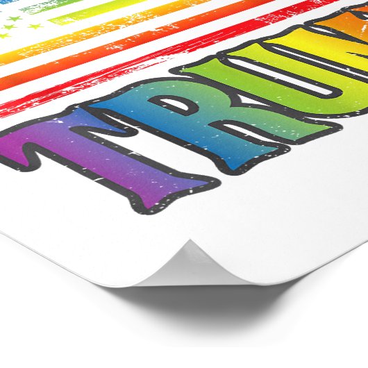 Wahlen für Trump LGBT Pride Gay Rainbow Flag Poster (Ecke)