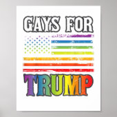 Wahlen für Trump LGBT Pride Gay Rainbow Flag Poster (Vorne)