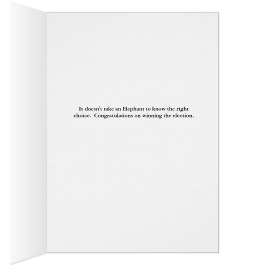 Wahlen gewinnen Herzlichen Glückwunsch an Elephant (Innen (Rechts))