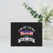 Wahlen in den USA - entweder Frieden oder Freiheit Postkarte (Stehend Vorderseite)