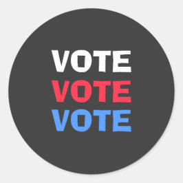 Wahlen in Rot-Weiß und Blau Runder Aufkleber