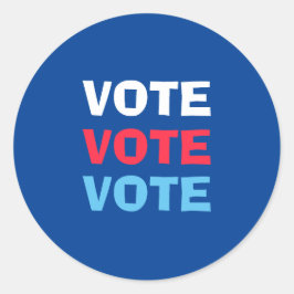 Wahlen in Rot-Weiß und Blau Runder Aufkleber