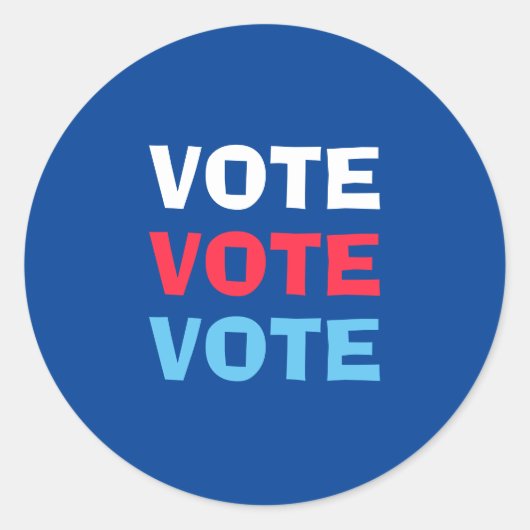 Wahlen in Rot-Weiß und Blau Runder Aufkleber (Vorderseite)