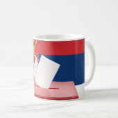 Wahlen in Serbien Kaffeetasse (VorderseiteRechts)