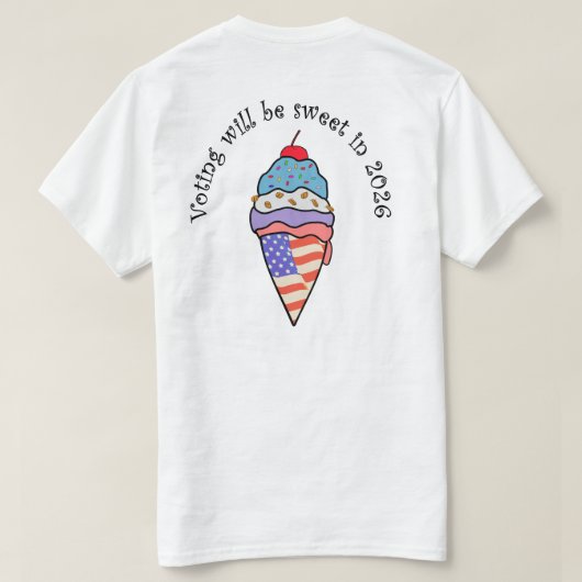 Wählen ist so lecker  T-Shirt (Design Rückseite)