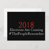 Wahlen kommen, die Menschen erinnern sich Postkarte (Vorne/Hinten)