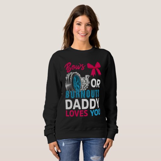 Wahlen oder Bows Daddy Lieben Sie Geschlecht offen Sweatshirt (Vorne ganz)