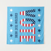 Wahlen Rot Weiß und Blau USA Wandteppich (Vorderseite (Horizontal))