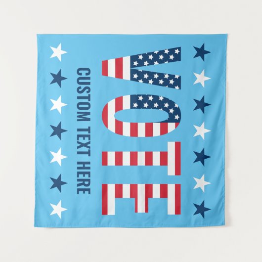 Wahlen Rot Weiß und Blau USA Wandteppich (Vorderseite (Horizontal))