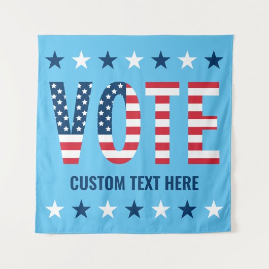 Wahlen Rot Weiß und Blau USA Wandteppich (Vorderseite)