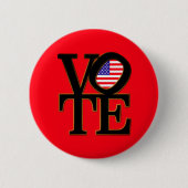 Wahlen Rote USA Button (Vorderseite)