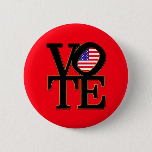 Wahlen Rote USA Button (Vorderseite)