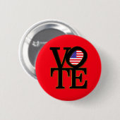 Wahlen Rote USA Button (Vorne & Hinten)