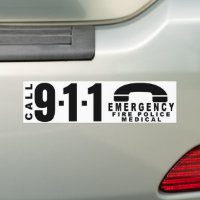 Wählen Sie 911 Polizei-Aufkleber 10 Autoaufkleber