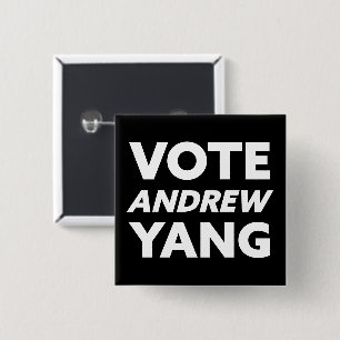 Wählen Sie Andrew Yang New York City Mayor Black & Button