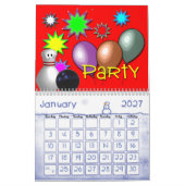 Wählen Sie Anfangsdatum Kalender (Jan 2027)