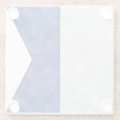 Wählen Sie aus 26 Wasserfarben-Seeflaggen Glasuntersetzer (Rückseite)