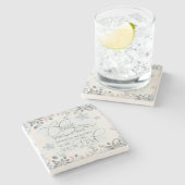 Wählen Sie aus, wem Sie dienen - Joshua 24:15 Steinuntersetzer (Seitenansicht)