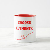 Wählen Sie Authentische Kunst - Minimalistische He Tasse (Zentrum)