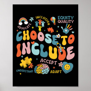 Wählen Sie Autismus Awaren, um Integrationsproblem Poster