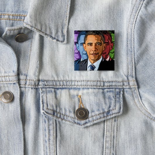 Wählen Sie Barack Obama für Präsidenten Button (Beispiel)