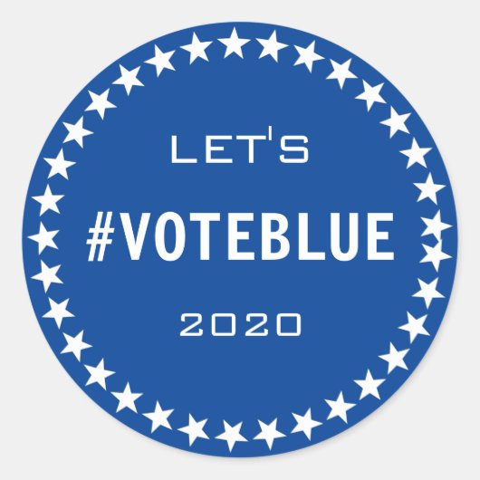 Wählen Sie Blue American Flag Thema Wahl Custom Runder Aufkleber (Vorderseite)