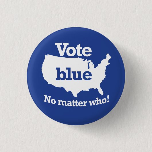 Wählen Sie Blue, egal, wer Button (Vorderseite)
