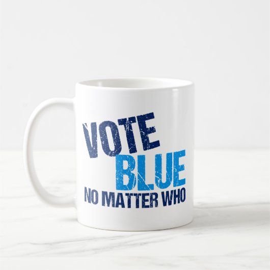 Wählen Sie Blue, egal, wer demokratisches Party Kaffeetasse (Links)