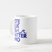 Wählen Sie Blue, egal, wer Kaffeetasse (Vorderseite Links)