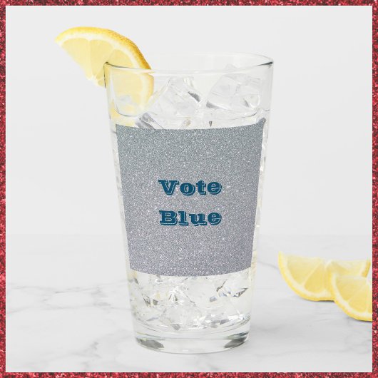 Wählen Sie Blue Glitzer Drink Glass Glas