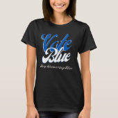 Wählen Sie Blue Retro Style Word Art T-Shirt (Vorderseite)