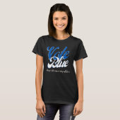 Wählen Sie Blue Retro Style Word Art T-Shirt (Vorne ganz)