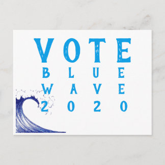 Wählen Sie Blue Wave 2020! Postkarte