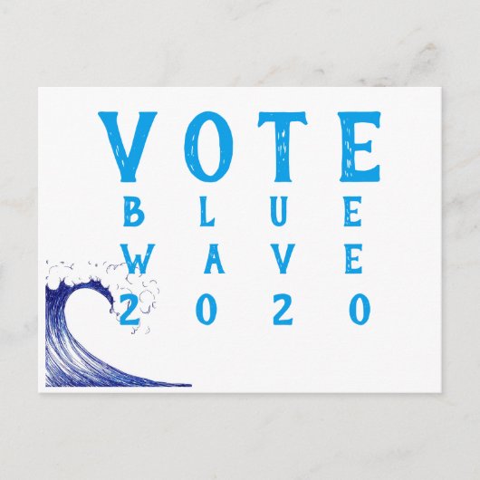 Wählen Sie Blue Wave 2020! Postkarte (Vorderseite)