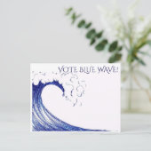 Wählen Sie Blue Wave! -Postkarte Postkarte (Stehend Vorderseite)