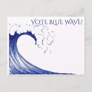 Wählen Sie Blue Wave! -Postkarte Postkarte